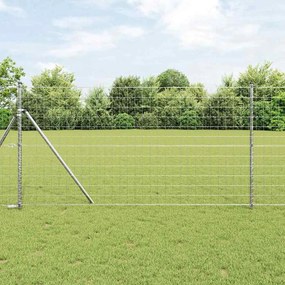 vidaXL Cerca Euro com 7 Postes 1,2x10 m de Aço Galvanizado