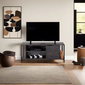Móvel TV Bond – Castanho Escuro/Preto – 120 cm x 48 cm x 35 cm