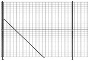 Cerca de malha de arame com flange 1,6x25 m antracite