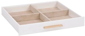 Caixa de jóias de 3 camadas branca 23x20,5x14 cm