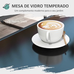 Conjunto de Móveis de Jardim Conjunto de 4 Peças Móveis de Varanda com
