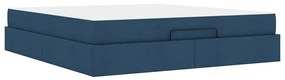 Estrutura da Cama Outros com armazenamento Azul 180 x 200 cm tecido