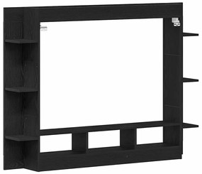 Armário de TV Suspenso vidaXL Preto Carvalho 152x22x113 cm