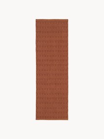 Passadeira artesanal para interior e exterior com padrão geométrico Rune