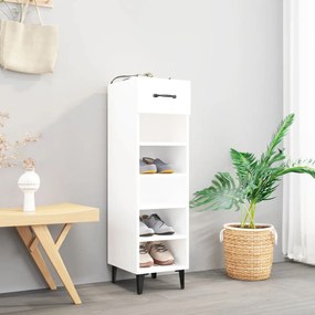 vidaXL Sapateira 30x35x105 cm derivados de madeira branco
