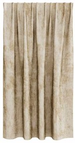 Cortinas de Veludo 2 peças com Ilhós Creme 140x140 cm