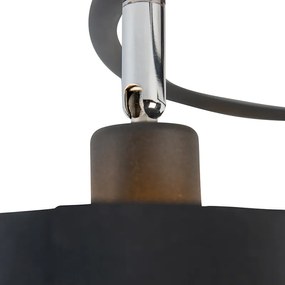 Candeeiro de teto moderno preto 3 luzes - Lofty