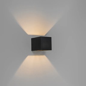 Conjunto de 4 candeeiros de parede modernos pretos - Transfer Moderno