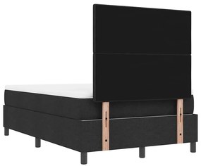 Cama Box com Colchão e Banco Preto 120x190 cm Tecido