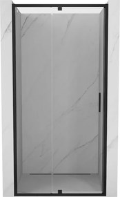 Mexen Exo porta de chuveiro de abrir 115 cm, transparente, preta - 819-115-000-70-00