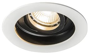 Foco embutido inteligente branco com aço Incl. Wifi GU10 - Rondoo