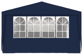 Tenda festas profissional c/ paredes laterais 4x9m 90g/m² azul