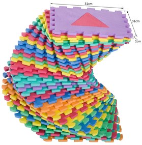 HomCom® Tapete Puzzle Colchão suave para Crianças 3.24㎡Borracha de espuma EVA