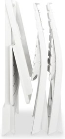Conjunto bistrô para jardim 3 pcs plástico branco