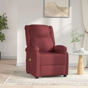 3073716 vidaXL Poltrona de massagens elétrica couro artificial vermelho tinto