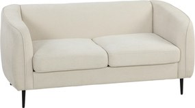 HOMCOM Sofá 2 lugares em veludo, sofá de sala moderno 160 cm, assento amplo acolchoado, almofada espessa com molas, bege | Aosom Portugal