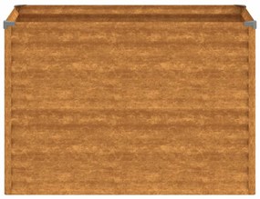 Canteiro elevado de jardim 100x50x69 cm aço corten