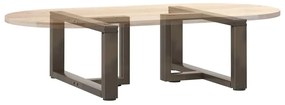 Pés para mesa de centro em forma de T, 2 peças, preto, 60x25x(30-31) c