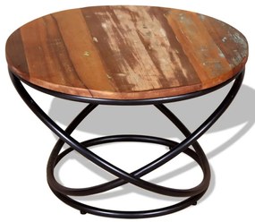 Mesa de centro 60x60x40 cm madeira reciclada maciça