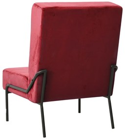 Cadeira de descanso 65x79x87 cm veludo vermelho tinto