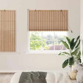 vidaXL Persianas e Sombras para Janela Marrom Claro 140 x 160 cm Bambu