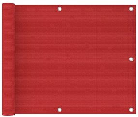 Tela de varanda 75x300 cm PEAD vermelho