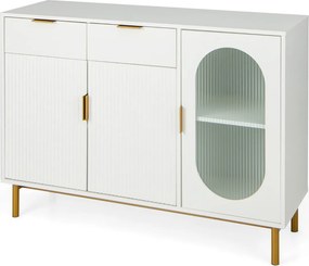 Aparador Alcobaça com 2 Gavetas e Portas – 120x40x88 cm – Branco – Des