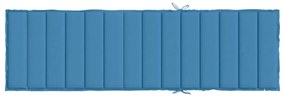Almofadão para espreguiçadeira 200x60x4cm mesclado tecido azul