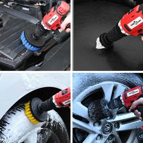 vidaXL Conjunto de Escovas para Carro Multicolor vime PE