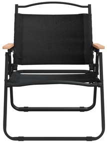 Cadeiras de campismo 2 pcs 54x43x59 cm tecido oxford preto