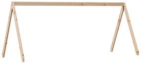 Cama alta com telhado 80x200 cm pinho maciço
