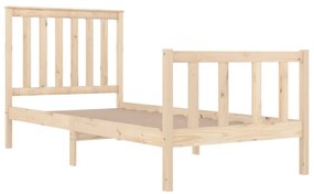 Estrutura de cama pequena solteiro 75x190 cm pinho maciço