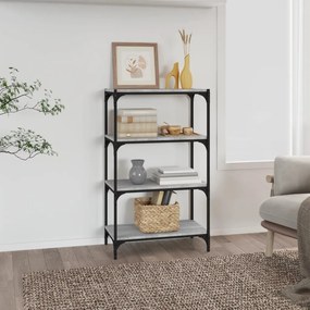 vidaXL Estante 60x33x100 cm derivados de madeira e aço cinza sonoma