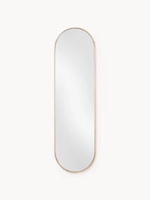 Espelho de corpo inteiro oval com moldura em madeira de carvalho Avery