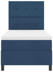 Cama Box com Colchão Azul 90x200 cm Tecido