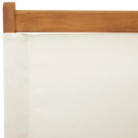 Cadeiras de jardim dobráveis 8 pcs tecido/madeira branco nata