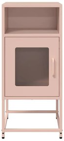 Mesa de cabeceira 36x39x78 cm aço laminado a frio rosa