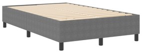 Cama Box com Estrado Cinza Claro 120x200 cm em Tecido Canelado