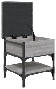Banco sapateira 42x42x45cm derivados de madeira cinzento sonoma