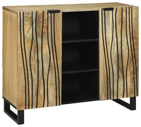 vidaXL Buffet 90x33.5x75 cm de Madeira Sólida de Mangueira