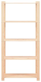 10 unidades arrumação 5 prateleiras 80x38x170cm pinho 250 kg