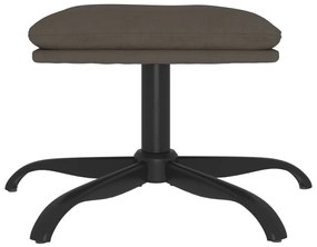 Apoio de pés 60x60x36 cm veludo cinzento-escuro