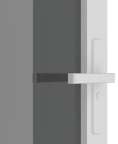 Porta de interior 76x201,5 cm vidro ESG e alumínio branco