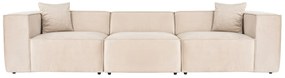 Sofá de 3 Lugares Lora – Creme – 303x108x65 cm
