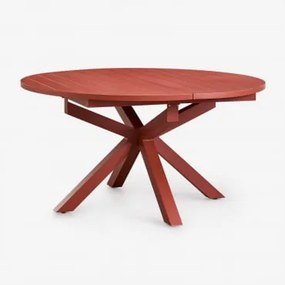 Mesa De Jantar Extensível Em Alumínio Barces 145-200x145 Cm Terracota - Sklum