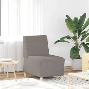 Poltrona sem braços tecido 55 cm cinzento-acastanhado