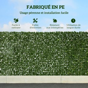Sebe artificial para proteção visual, decorativa, em rolo, 3L x 1H m, folhagem realista, proteção anti-UV, verde escuro