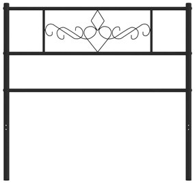 Cabeceira de cama 75 cm metal preto