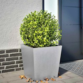 Vaso/floreira de jardim 50x50x50 cm aço galvanizado
