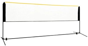 93368 vidaXL Rede de badmínton ajustável 400x103x94-158 cm metal